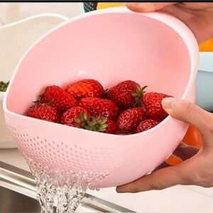 Pink Rinse Basin Sieve
